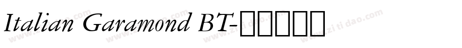 Italian Garamond BT字体转换